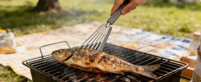 Fish Spatula Turner, Thin Slotted Spatulas for Nonsti Cookware,Silicone gallery