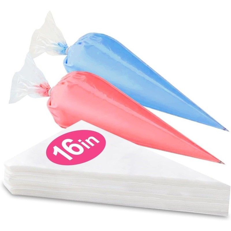 16 Inch Disposable Piping Bags 50 Pcs Large Pastry Icing Bags for Cake