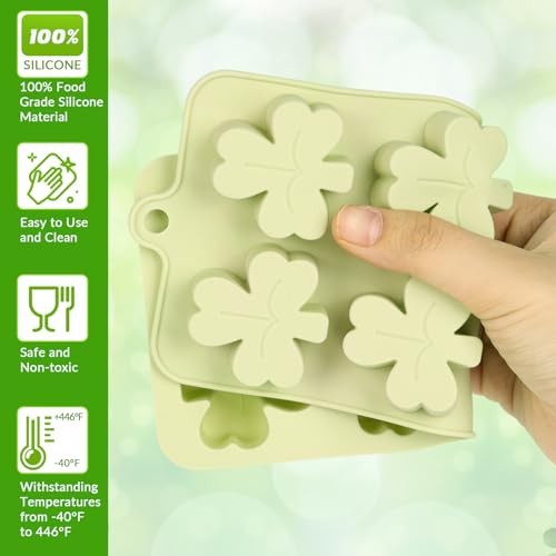 2 Pcs Silicone Molds, St Patrick’s Clover Molds, St Patrick’s Non Shamrock gallery