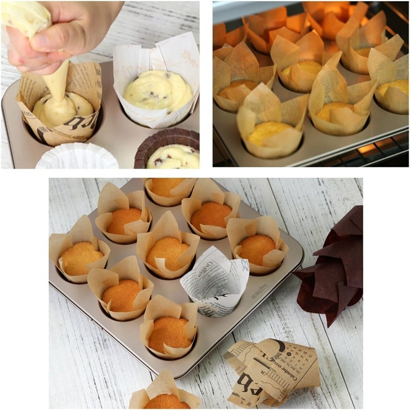 180 Pieces of Tulip Baking Paper Cups Cupcake Muffin Liners Pans Wrappers in ... gallery