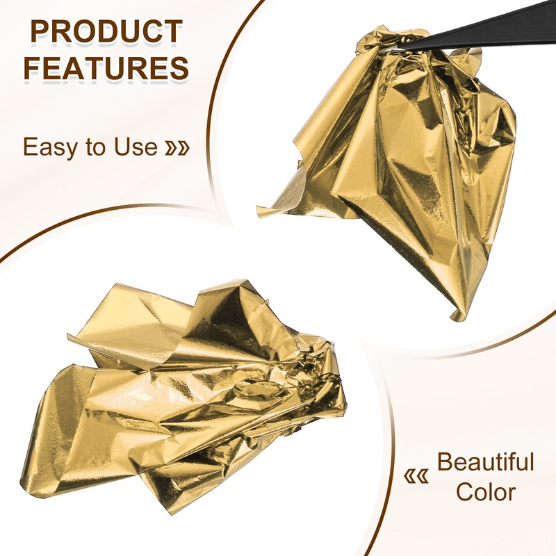 120 Metallic Sheets 3.5"x3.5" Gold, for Decorations gallery