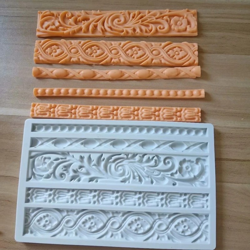 European vintage relief pattern silicone baking mold 3D Lace butterfly Totem... gallery
