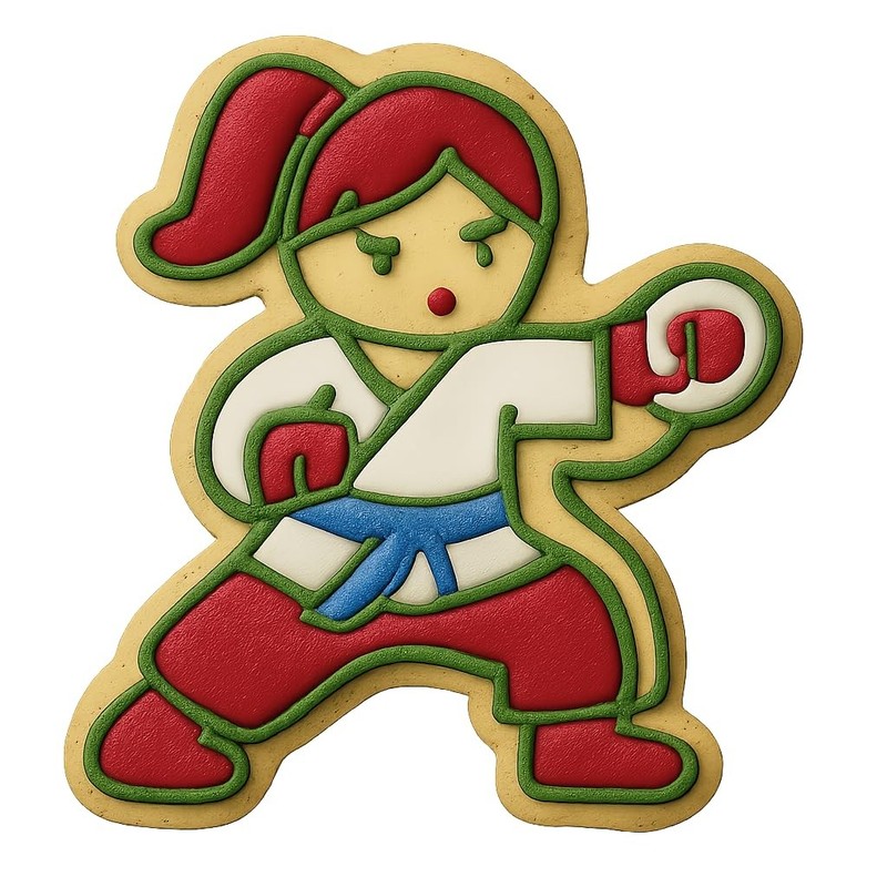 Karate Girl with Focused Eyes Cookie Cutter & Stamp, Fondant & Clay - 4x3.3 gallery