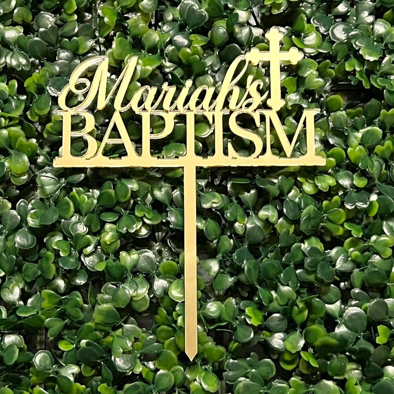 Personalised Baptism Cake Topper gallery