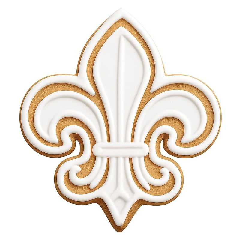 Gothic Fleur de Lis Cookie Cutter & Stamp, Fondant & Clay – 2.6×4