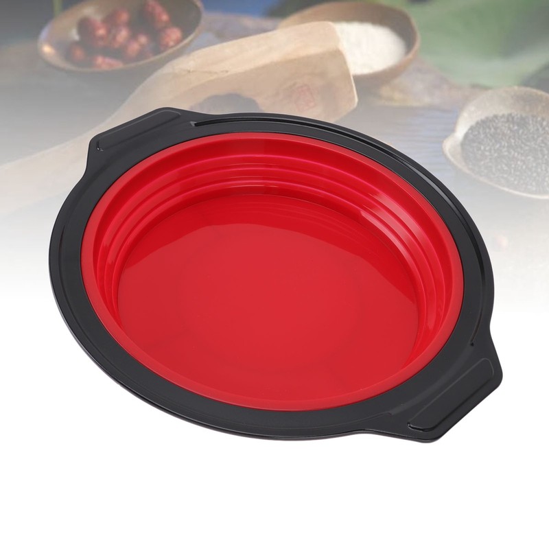Silicone Cake Pan Foldable Press Type Quick Release Round Baking Pan for Layer