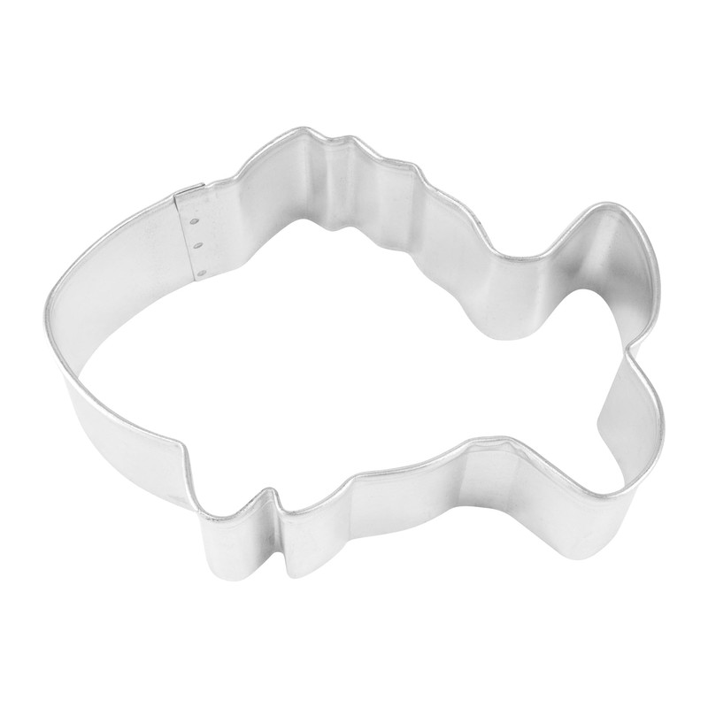 R & M Tropical Fish Tinplated Cookie Cutter 3.5inch Silver