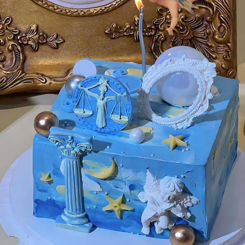 Classical Roman Pillars and Goddess Silicone Mold - Perfect for Decorating Cakes gallery