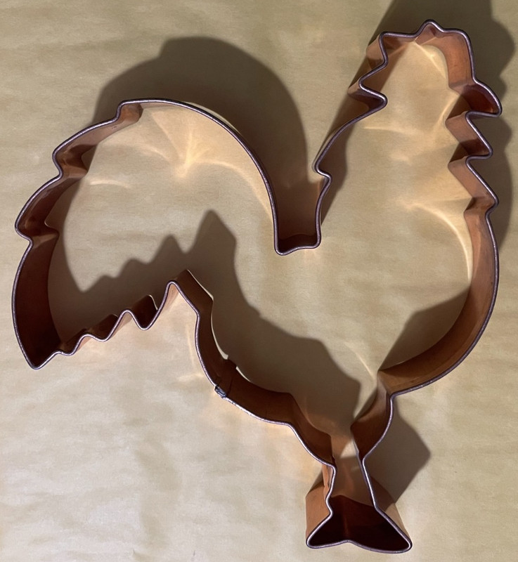 Very Big Heavy Duty Copper Metal Rooster Chicken Bird Cookie Cutter Nice Outline gallery