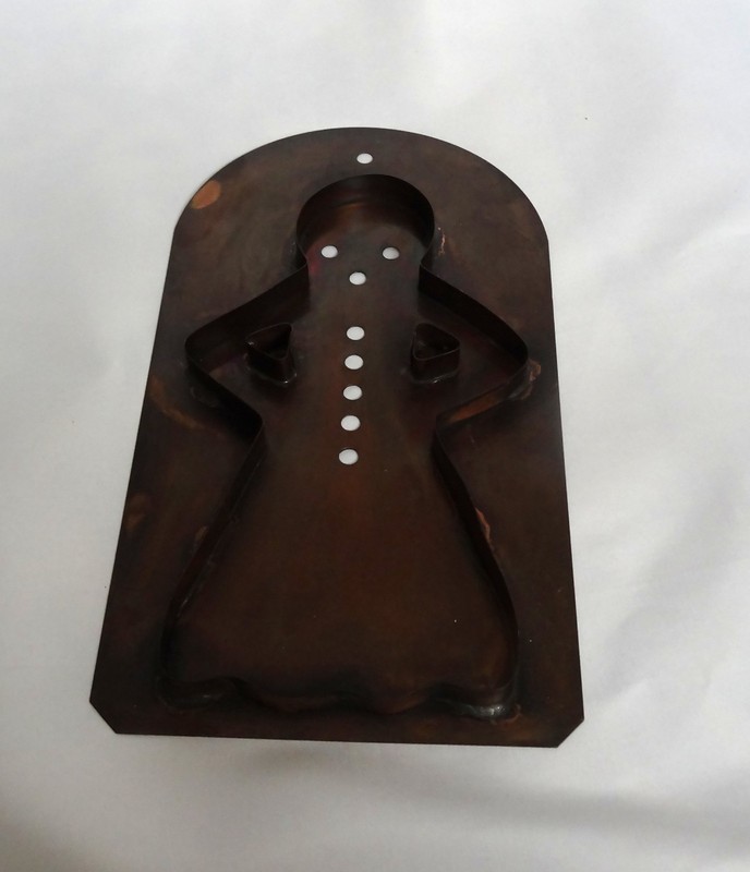 Pfaltzgraff Village Solid Copper Gingerbread Man Cookie Mold USA