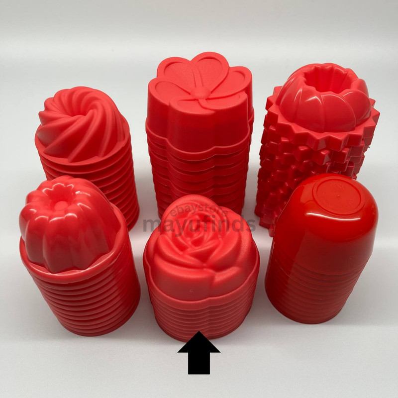 Steamed Press Mold Desserts Jelly Pudding Cake Flower Rose Bloom 40 60 pieces gallery
