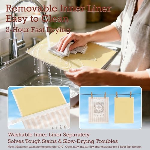 Reusable Beeswax Bread Bag - Removable Linen-Cotton Sourdough Bags for 1 gallery