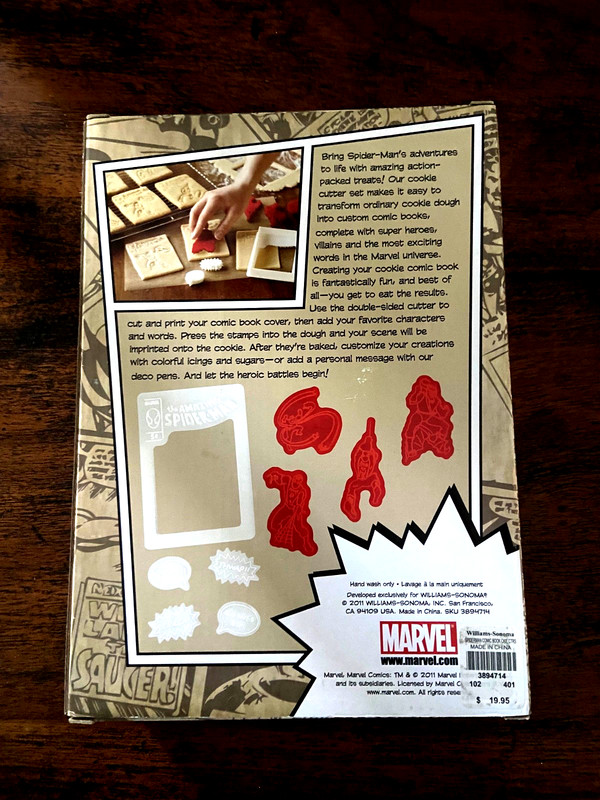Williams Sonoma Marvel Comics Cookie Cutter Set Spider Man Comic Book NIB gallery
