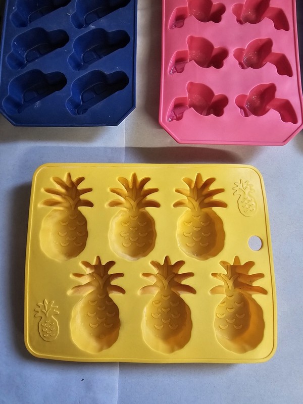 Set of 5 Silicone Molds - Cars, Flamingos, Pineapples, and Game Controllers gallery