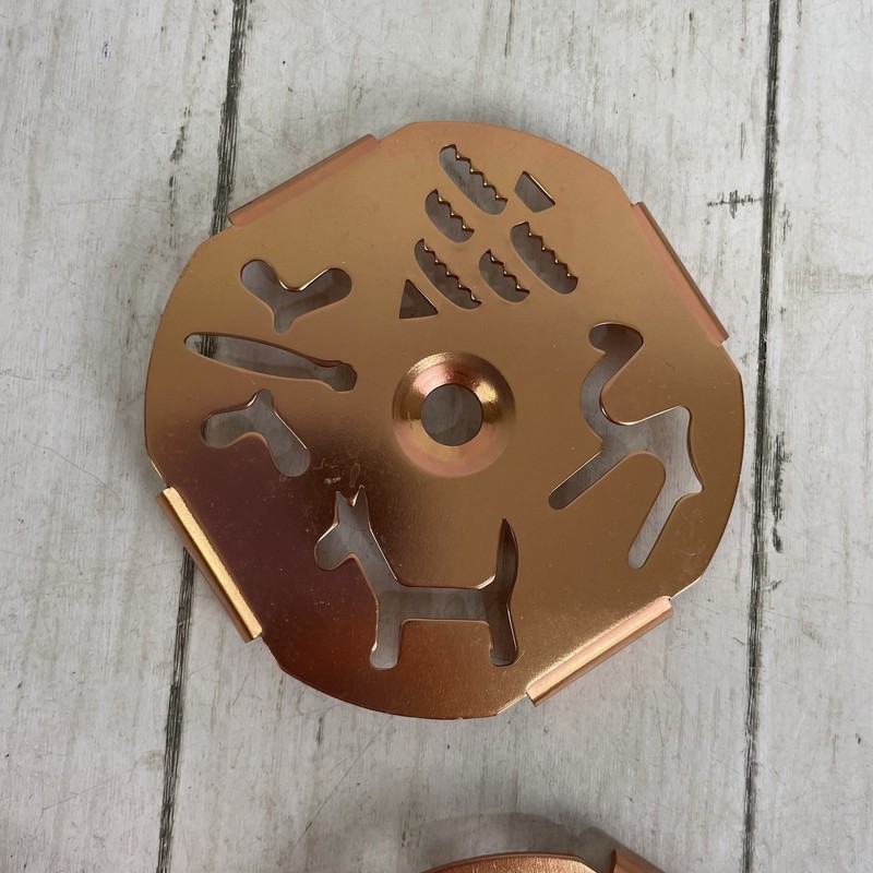 Vintage 1960's Mirro Dial-A-Cookie Copper Aluminum Crank Cookie Press w/ 3 Discs gallery