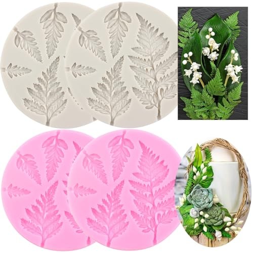 Tree Leaf Silicone Mold Fern Leaves Fondant Molds Fern Mold For Cake Style B gallery