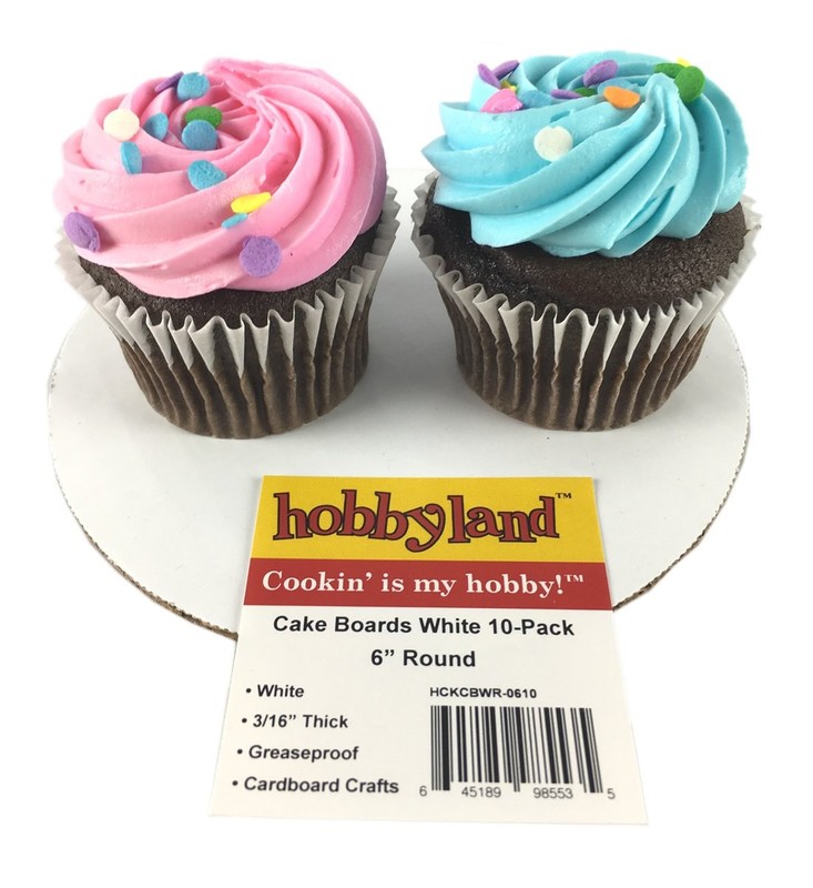 White Cake Boards 10-Pack 6-inch Round Coated Greaseproof Cardboard Circles gallery