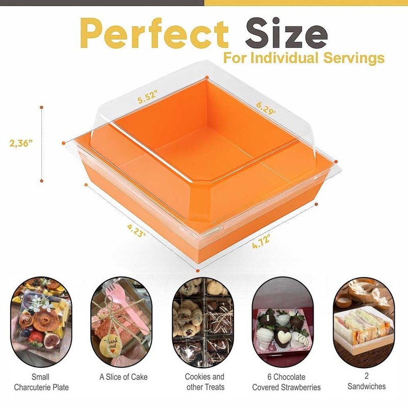 50 Pack Small Charcuterie Boxes with Clear Lids - To Go Mini Charcuterie , Di... gallery