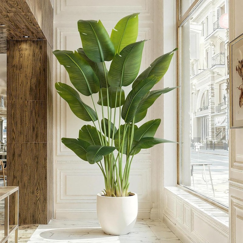 Artificial Bird of Paradise Plant 7.5Ft Fake Palm Tree