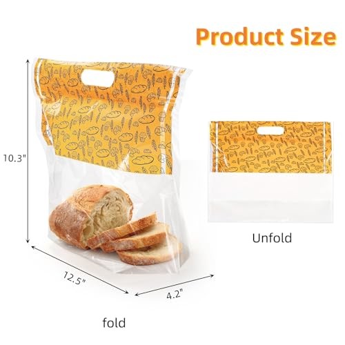 100 Pcs Large Plastic Bread Bags, 12.5"x10.3"x4.2" Sourdough Bread Loaf Bags gallery
