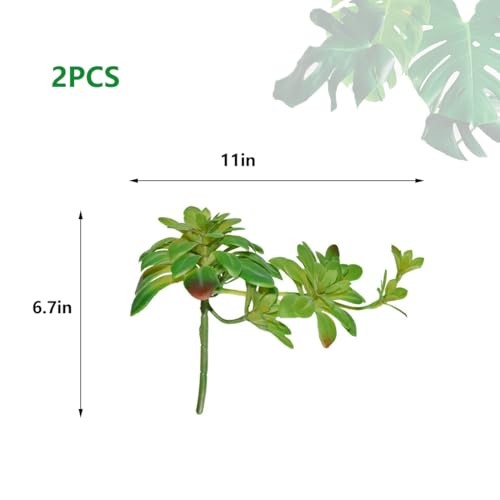 2pcs Artificial Succulent Plants, Realistic Large Fake Succulents, Green gallery