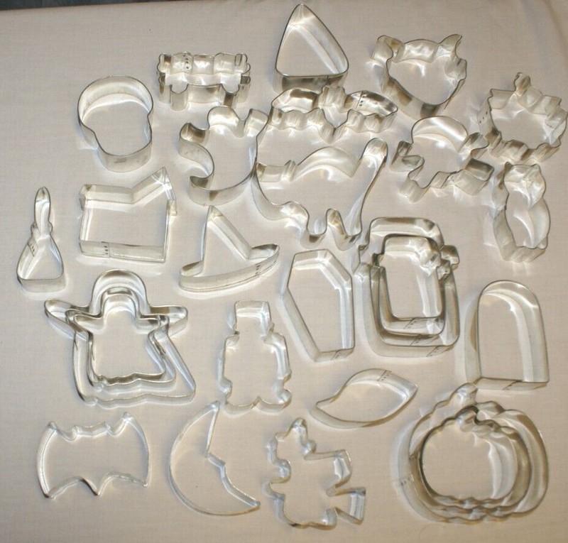 Cookie Cutters Fall Autumn Halloween Pumpkin Witch Cat Skull Bat Ghost By Each