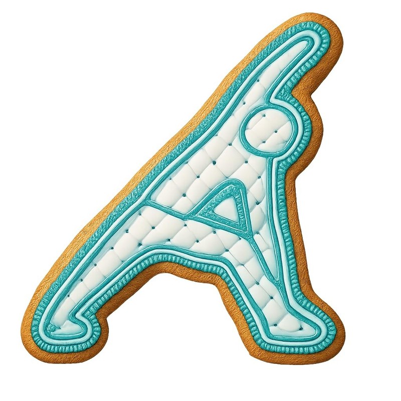 Extended Side Angle Pose Cookie Cutter & Stamp, Fondant & Clay - 4x3 gallery