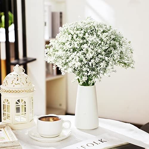 Ysleen Pieces Artificial Flowers Plastic Baby Breath Flowers Faux 100 White gallery