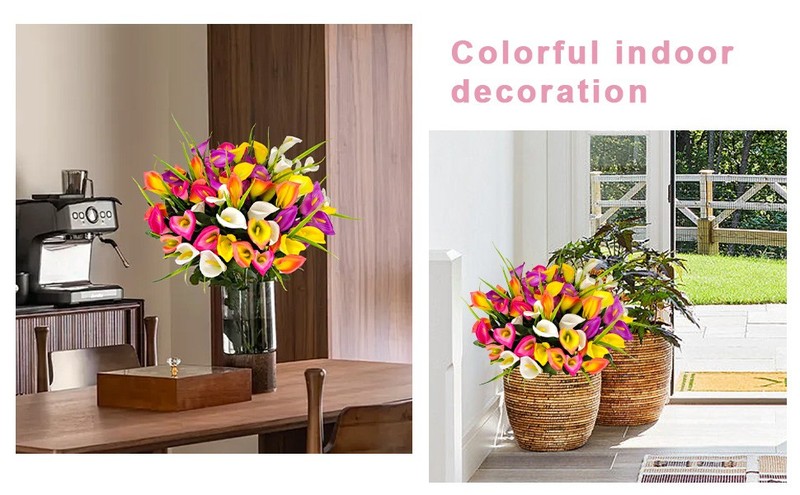 10 Bundles Outdoor Artificial Flowers Fake Silk a Lily Flowers UV gallery