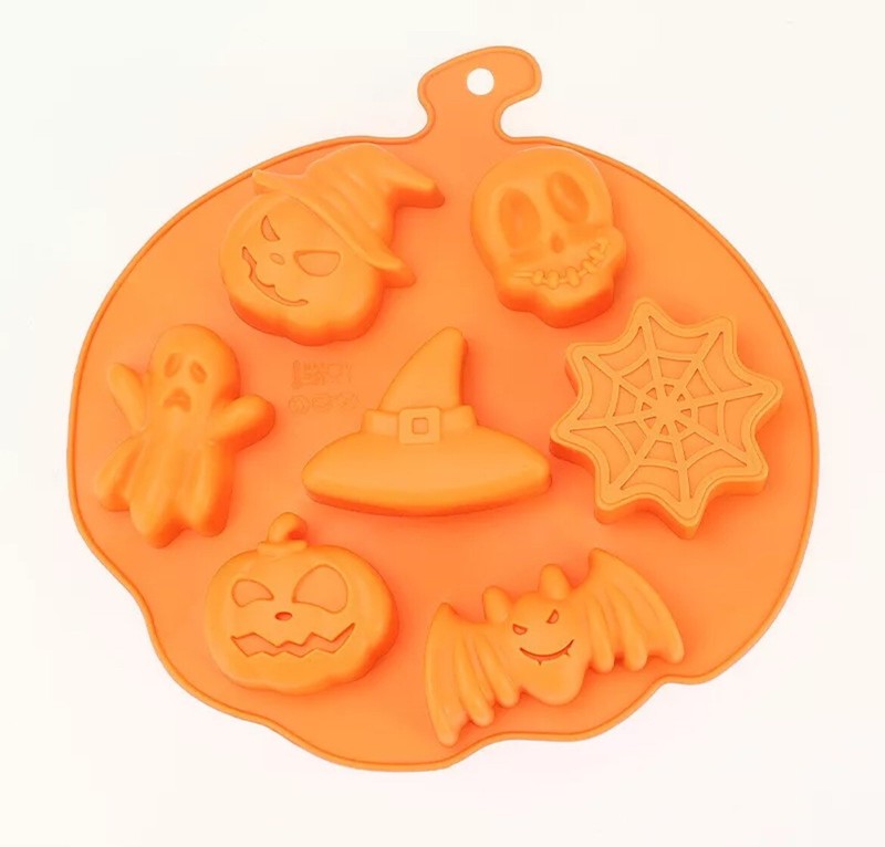 Halloween Chocolate Molds Silicone Candy Molds Nonstick Pumpkin Mold Skull Ghost gallery