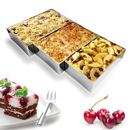 Stainless Steel Cake Mousse Ring Molding Forming Rectangular Cake Ring gallery