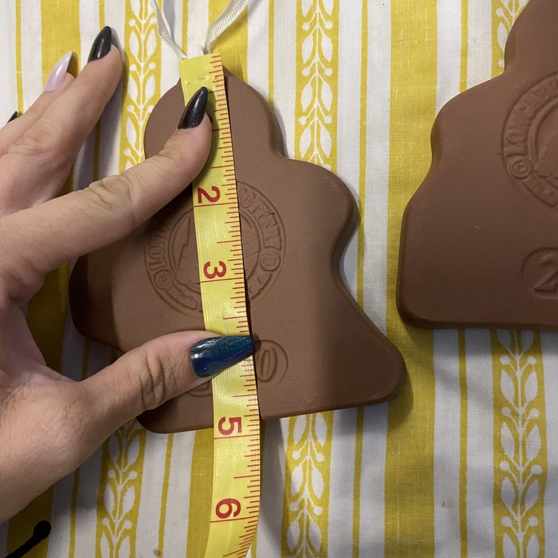 Vintage 2000 Longaberger Pottery Christmas Cookie Molds 2pc. Gingerbread Men gallery