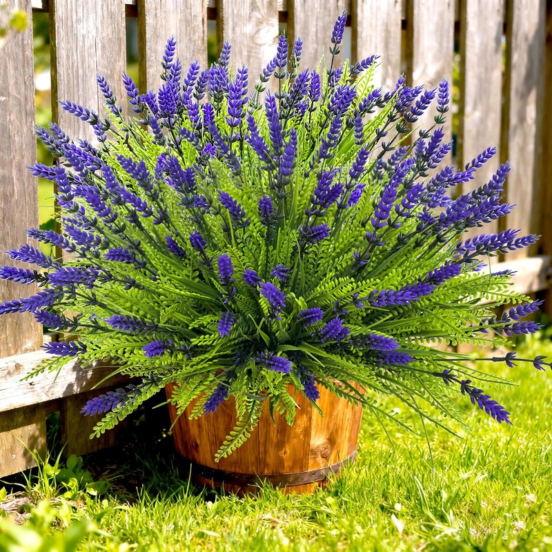 Thinktral 17.8 Tall Artificial Faux Plants Flowers For Outdoor Spring Summer gallery