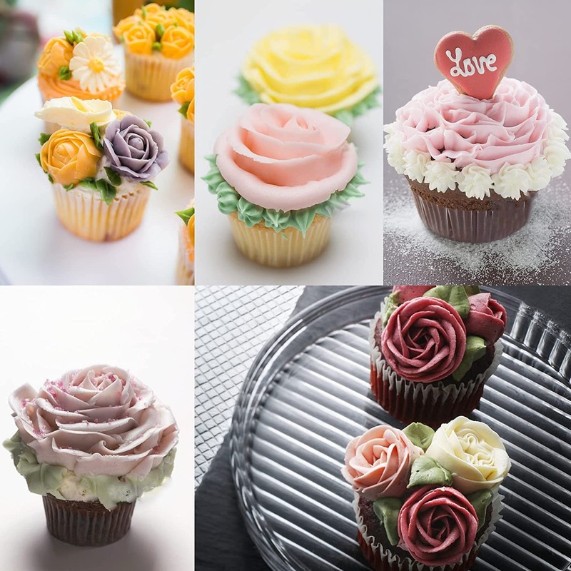 Rose Piping Tips,Petal Ruffle Decorating Tips Set Flower Pastry Tips Icing Fr... gallery