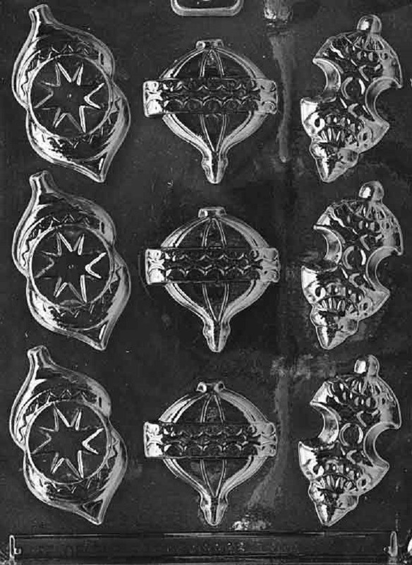 C047 Assorted Christmas Ornament Chocolate Candy Mold