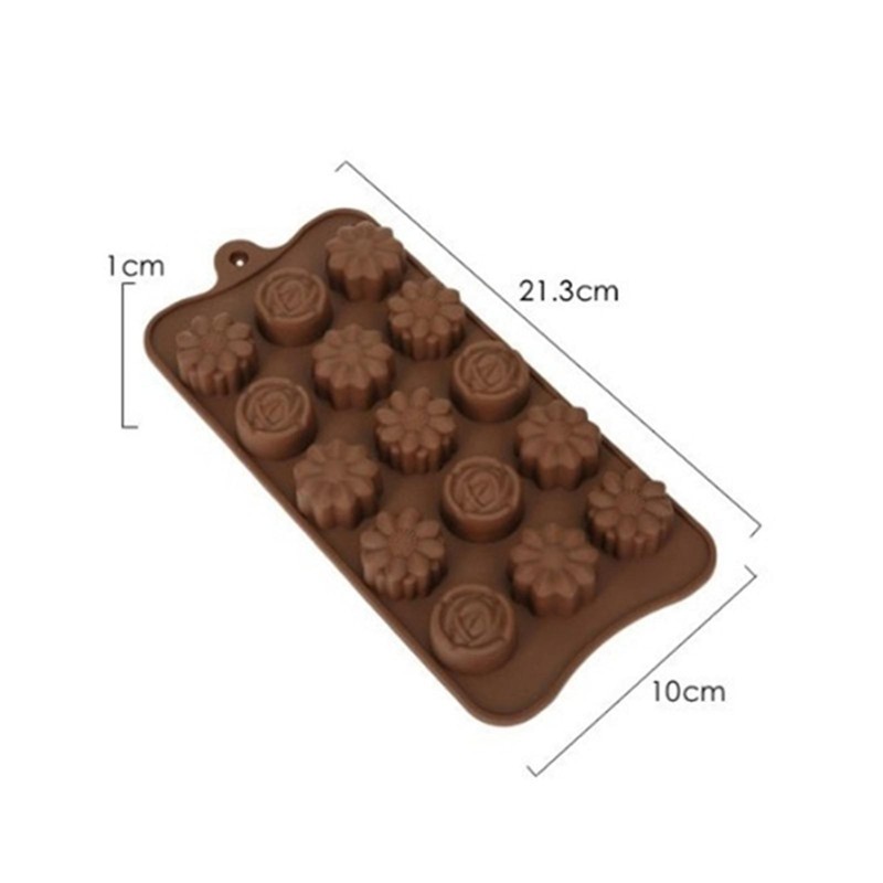 15 Hole Silicone Rose Flower Cake Soap Chocolate Mold Baking Biscuit Tray gallery
