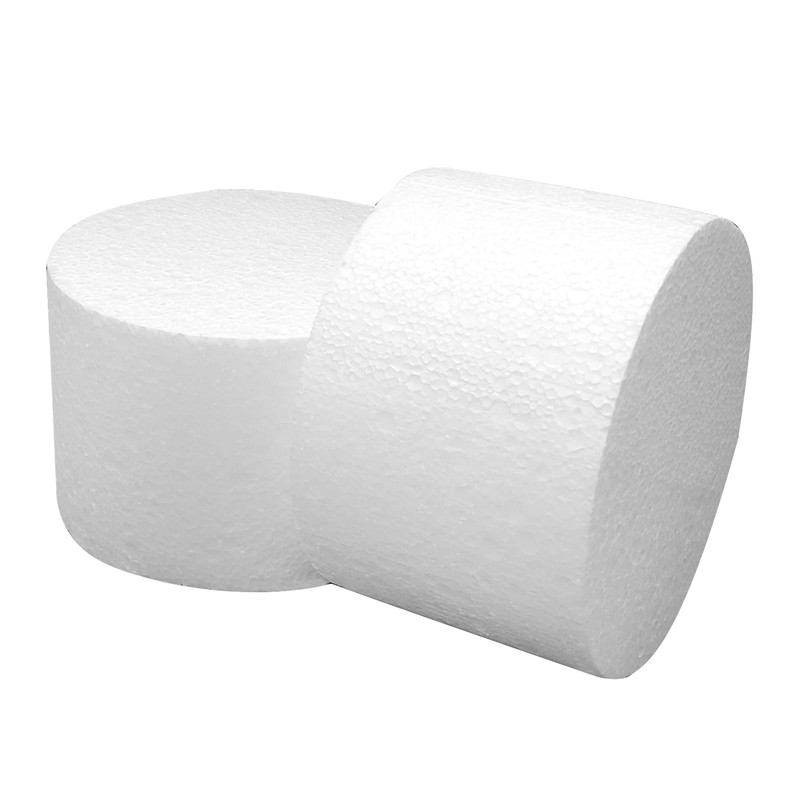 Set of 2 pcs. Round Styrofoam Polystyrene Modelling Cake Dummies 8" Round x 4... gallery