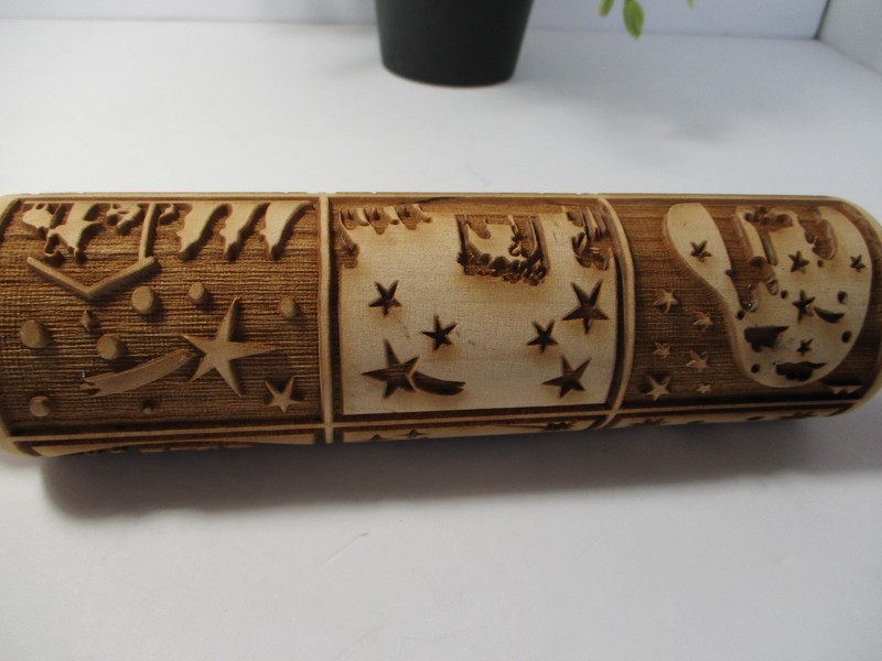Christmas ~ 6.5" Rolling Pin~ 9 Different Designs Christmas Nativity Scenes gallery