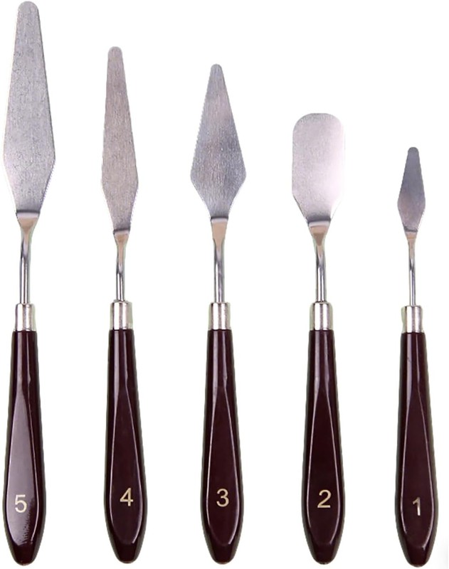 5Pcs Cake Cre Offset Spatula, Stainl Steel Frosting Scraper, Frosting