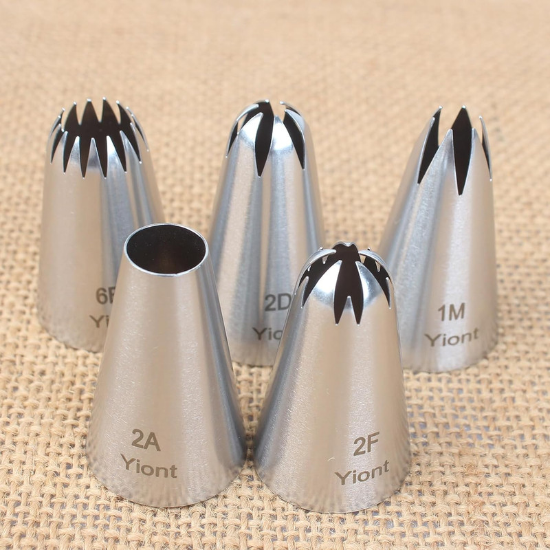 5Pcs Flower Piping Tips Set Stainless Steel Baking Tools Cookies, Cupcakes Rose gallery