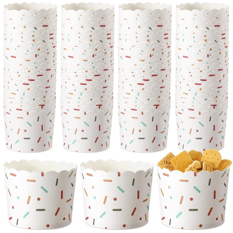200 Pcs 6 oz Muffin Cupcakes Baking Paper Cups Greaseproof Muffin Paper Cups …