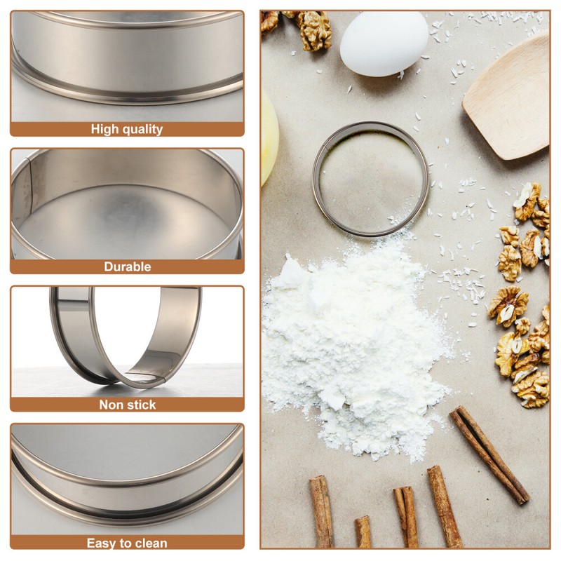 8pcs Biscuit Cutter Mousse Circle Rin Cookie Cutter Mold gallery