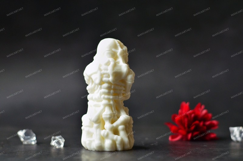 Skeleton 3D silicone mold, soap, candle mould, skull, death, scary, creepy, Goth gallery