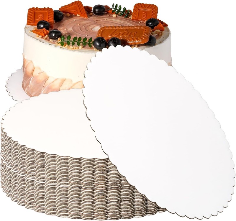 20 Pack 12 Inch Round White Cake Boards, Disposable Pizza Circles, Pan Base S... gallery