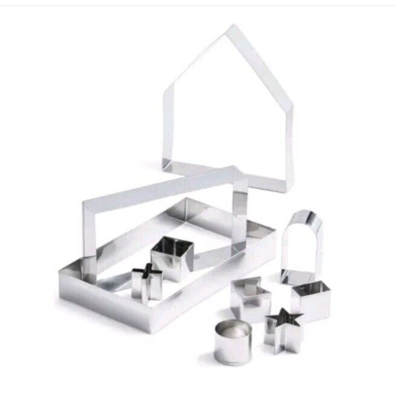 Martha Stewart Collection Gingerbread House Cookie Cutter Set 10 Pc