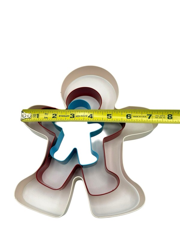 Nesting Large Big Gingerbread Men Cookie Cutters 8.5” Set of 3 gallery