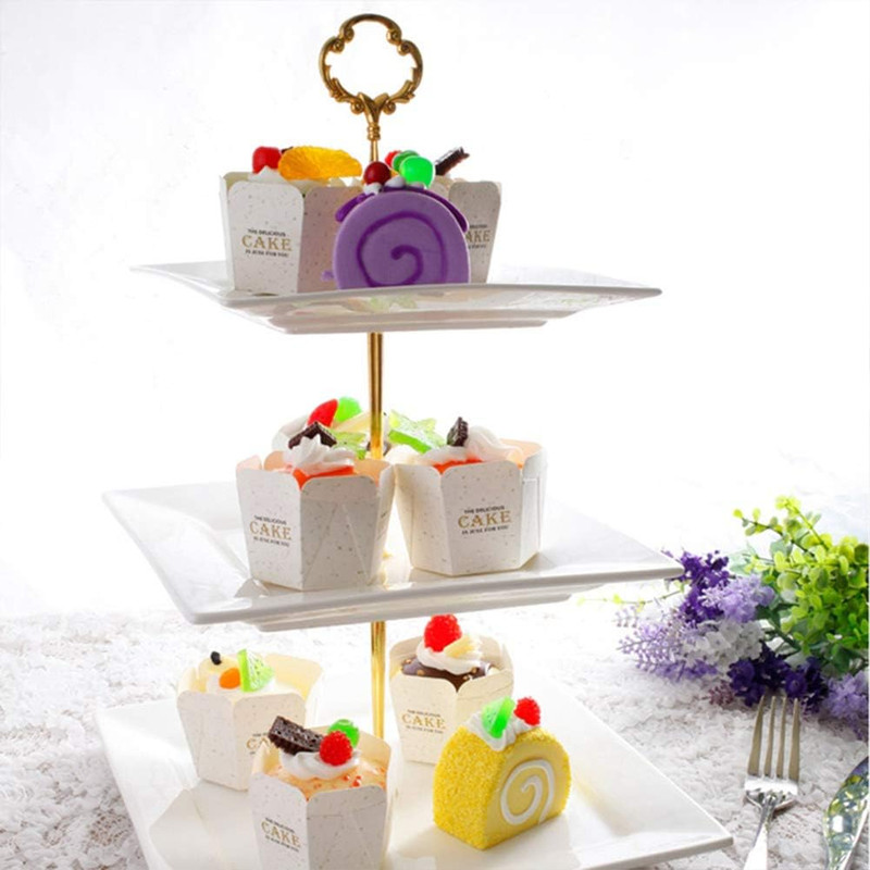 8 Sets 3-Tier Cake Stand Handles Hardware for Plates Cupcakes Fruit Trays 2 Styl gallery