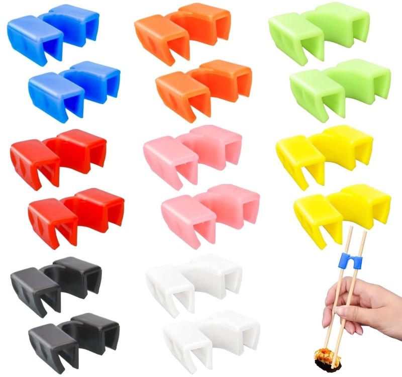 Reusable Chopstick Helpers Training Hinges Connector Multicolor Training Chop…
