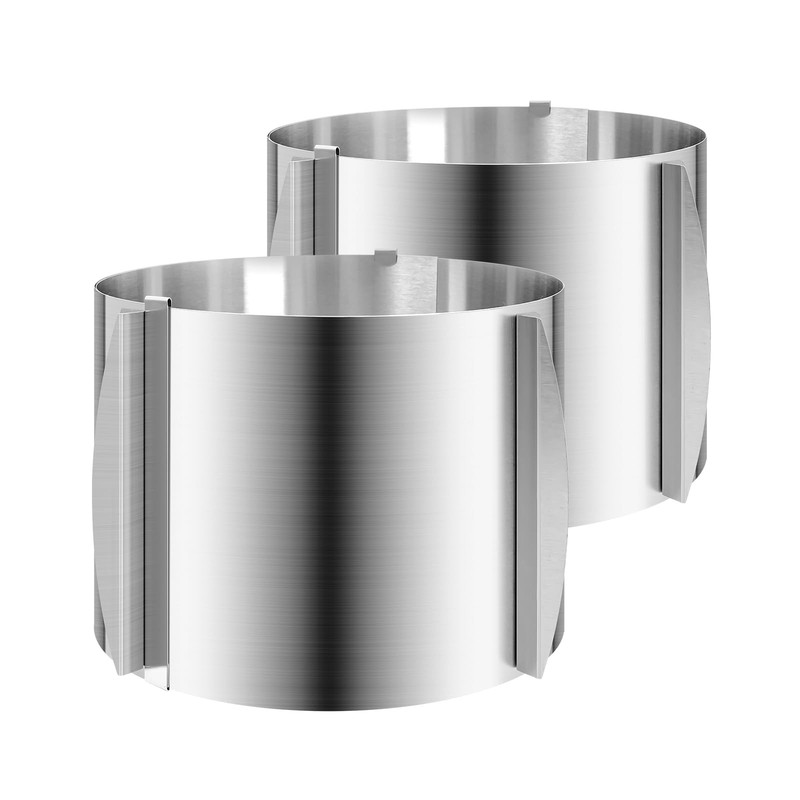 2 Pcs 6-12 Inch Adjustable Cake Mold Ring, 5.91” High, 6 to 12” Adjustable …
