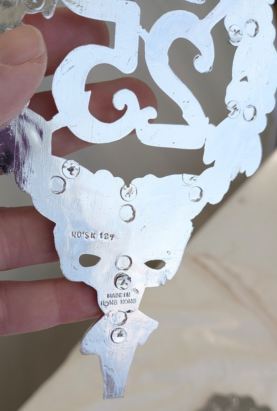 Vintage (Wilton?) 25th Anniversary Cake Toppers Silver Color Plastic gallery